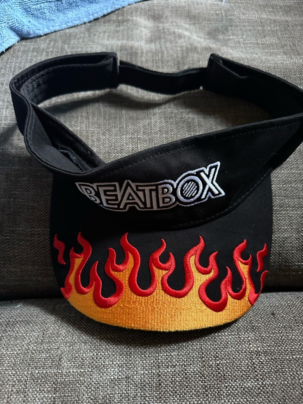 Black and Red Flame Visor